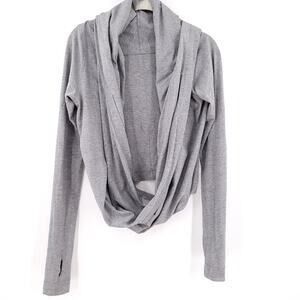 Lululemon Heather Gray Iconic Wrap Sweatshirt Medium EUC